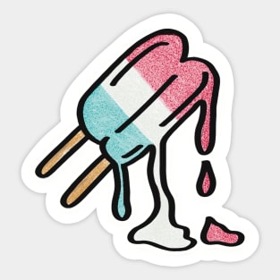 Summer’s Melting Away - Fun and fresh digitally illustrated graphic design - Hand-drawn art perfect for stickers and mugs, legging, notebooks, t-shirts, greeting cards, socks, hoodies, and more Sticker